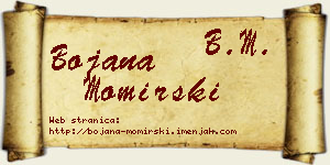 Bojana Momirski vizit kartica